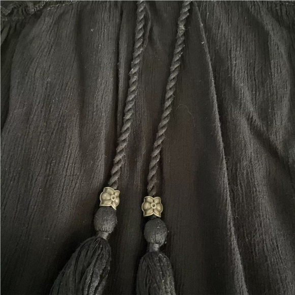 Knox Rose Black Boho High/Low Hem Top Size S - Picture 5 of 12